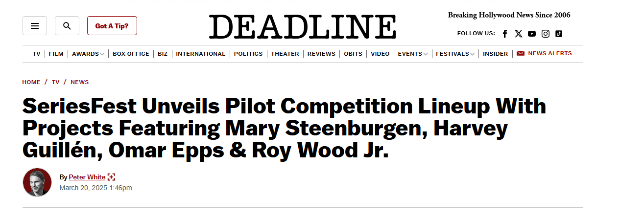 SeriesFest pilot competition press coverage